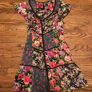 Free People Floral Patchwork Dress